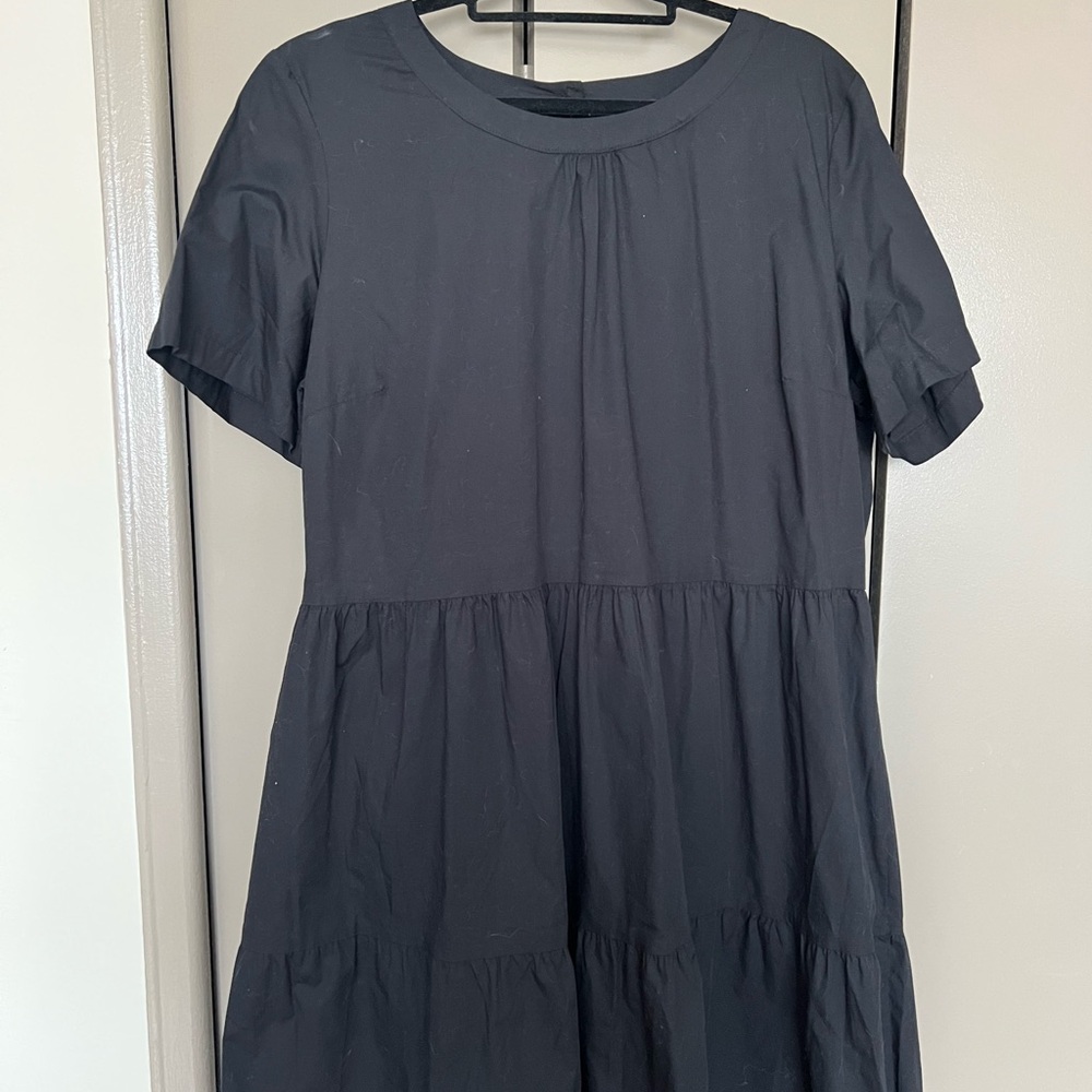 Vero Moda Black Short Sleeve Tiered Mini Dress
